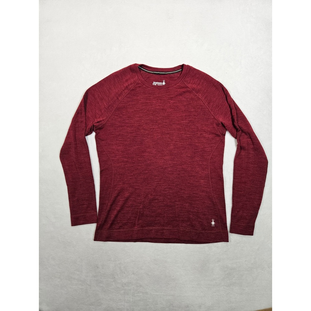Smartwool Womens XL Red 100% Merino Wool Long Sleeve Base Layer SW016369